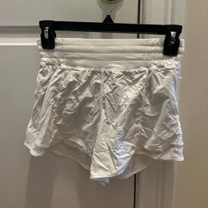 Lululemon white hotty hot shorts